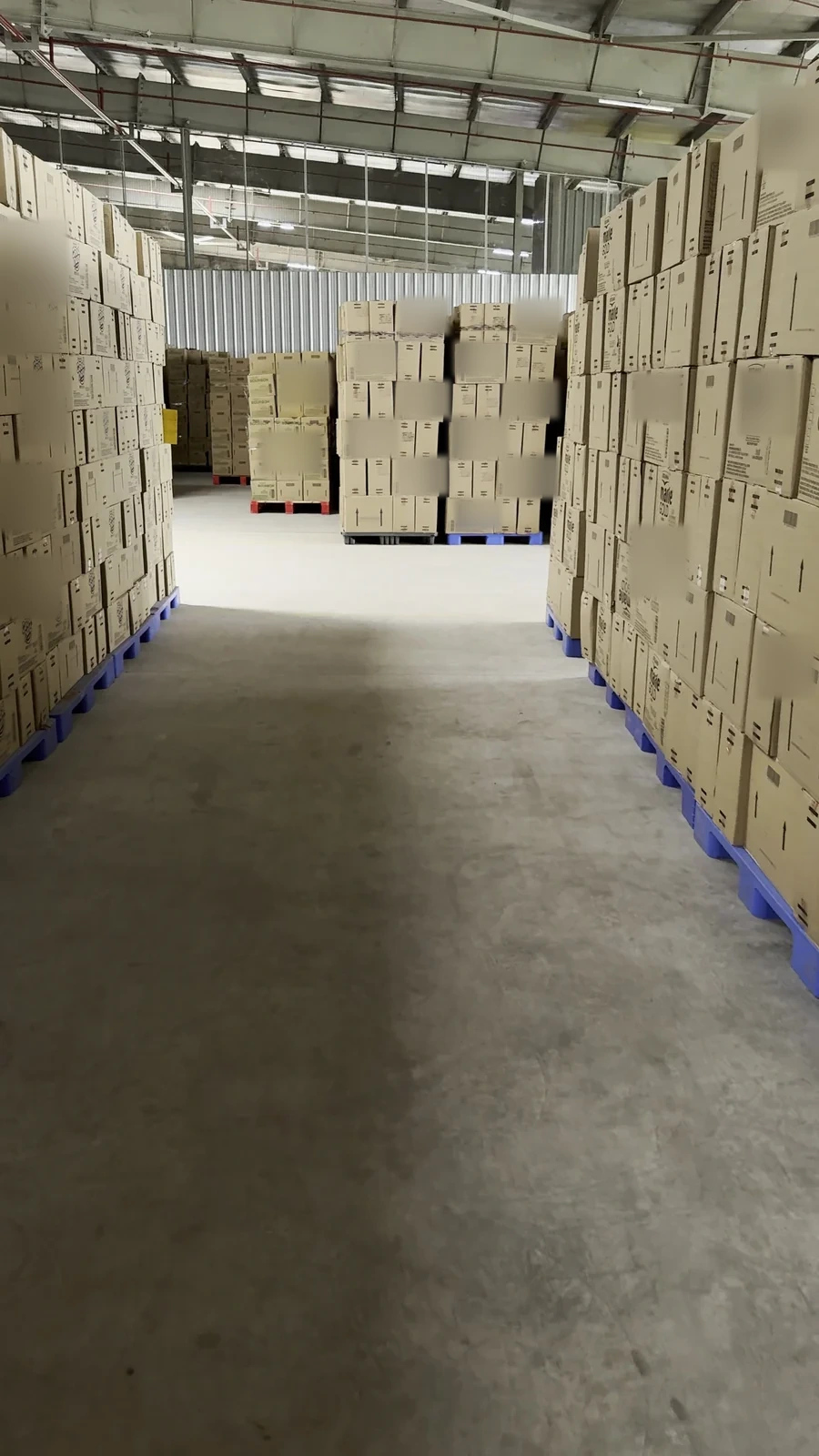 Real iPhone view 2 of the same warehouse aisle